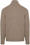 Profuomo Halv Lynlås Pullover Uld Blend Sand Product / Achterkant