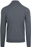 Profuomo Half Zip Pullover Merinowol Antraciet Product / Achterkant