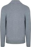 Profuomo Half Zip Pullover Luxury Basic Blauw Product / Achterkant
