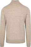 Suitable Merino Half Zip Sweater Sand Product / Achterkant