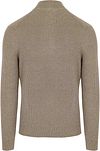 Suitable sweter Half Zip z mieszanki wełny w kolorze taupe Product / Achterkant