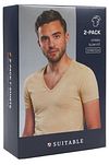 Suitable Vitaru Osynlig T-shirt med djup V-ringning 2-pack Verpakking