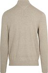 Sweter Tommy Hilfiger Essential z krótkim zamkiem w kolorze greige Product / Achterkant