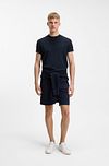 T-shirt BOSS Interlock blu navy Model / Voorkant
