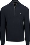 Gant Half Zip Pullover Micro Textured Navy order online | Suitable