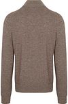 R2 Pullover Halfzip Weave Structure Taupe Product / Achterkant