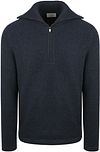 Køb Suitable Deep Lynlås Pullover Kogt Uld Marineblå PU-BOIW-DZ-25.01 FCD Mid Blue 37404 | Suitable