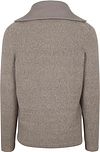 Suitable Deep Zip Pullover Boiled Wool Taupe