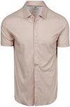 Desoto Short Sleeve Oxford Optics Overhemd Beige kopen | Suitable
