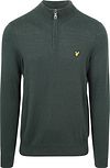 Lyle & Scott Half Zip Pullover Merinowol Donkergroen KN2112V-X311