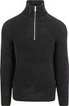 Marc O'Polo Half Zip Trui Corduroy Zwart 330506260374-990 kopen | Suitable