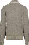 No Excess Pull Demi-Zip Mélange Structure Stone Product / Achterkant
