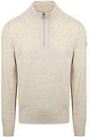 State Of Art Half Zip Trui Wool Blend Melange Greige 13125901-1400 kopen | Suitable