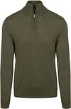 King Essentials The Michael Half Zip Pull Army Merino Groen KM111030003-G010T kopen | Suitable