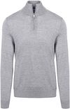 King Essentials The Michael Half Zip Pullover i Merino Grå KM111030003-C002T