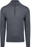 Køb Profuomo Half Zip Pullover i merinould, Antracit PPVJ30003B-B | Suitable