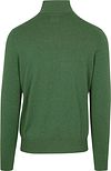 Steppin' Out sweter half-zip z bawełny i kaszmiru, zielony Product / Achterkant
