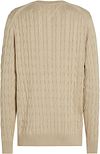 Sweter Tommy Hilfiger z warkoczowym splotem, beżowy Product / Achterkant