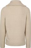 Suitable Pullover con zip profonda in lana cotta écru Product / Achterkant