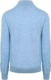 King Essentials The Michael Half Zip Pull Merino Hellblau Product / Achterkant