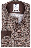 R2 Overhemd Print Bruin 122.WSP.042-028 kopen | Suitable