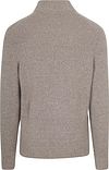 Suitable Jersey de lana hervida con media cremallera en color taupe Product / Achterkant