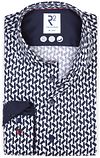 R2 Overhemd Print Navy 122.WSP.047-010 kopen | Suitable