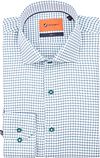 Suitable Skjorte i Ternet Mønster Grøn DR25-02 WS Twill Green Check