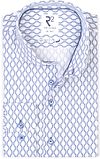 R2 Poplin Overhemd Print Blauw 128.WSP.079-014 kopen | Suitable