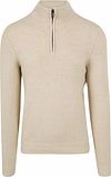 Suitable Half Zip Pullover Kokt Uld Ecru PU-BOIWO-HZ-24 FCD28126 Off White