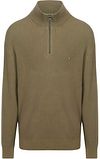 Tommy Hilfiger Big&Tall Half Zip Kabel Pullover Olijfgroen MW0MW37975-MSH kopen | Suitable