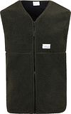 KnowledgeCotton Apparel Vest Teddy Fleece Donkergroen 1280009-1090 Forrest Night kopen | Suitable