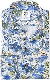 R2 Hemd Linnen Blend Bloemenprint Blauw 128.WSP.031-014 kopen | Suitable