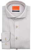 Suitable Camicia Beige 286-3 Jacquard Taupe