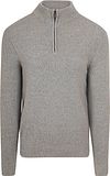 Suitable Halv lynlås Pullover i Kogt Uld Grå PU-BOIWO-HZ-24 FCD38183 Grey