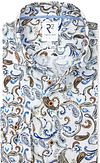 R2 Linnenblend Overhemd Paisley Wit 128.WSP.023-073 kopen | Suitable