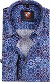 Suitable Overhemd Blauw Paars Dessin 188-4 HBD kopen | Suitable