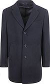 Suitable Manteau Mix Laine Twill Marine Product