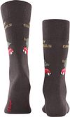 Burlington Sokken Merry X-Mas Bruin Product / Achterkant