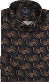 Olymp Luxor Shirt Print Brown order online | 128884-14 | Suitable Slovakia