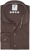R2 Skjorta Dobby Knitted Brun 126.WSP.002-040