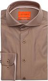 Suitable Herringbone Hemd Taupe 287-1 CaW knitted kopen | Suitable