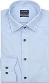 Olymp Luxor skjorta med kontrasterande knappar ljusblå 135484-10