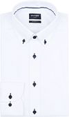Olymp Luxor Overhemd Contrast Buttons Wit 129414-00 kopen | Suitable