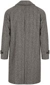 Suitable Coat Longsaddle Herringbone Bruin