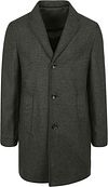 Suitable Manteau K150 Mix Laine à Carreaux Vert foncé Product