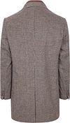 Suitable Manteau Mix Laine Pepita Beige Camel