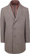 Suitable Manteau Mix Laine Pepita Beige Camel JA-WOLCHCK-STBL-25.01 commander en ligne | Suitable