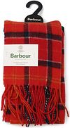 Barbour Schal Tartan Lammwolle Rot