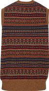 William Lockie Spencer Fairisle Lammwolle Savannah Braun Product / Achterkant